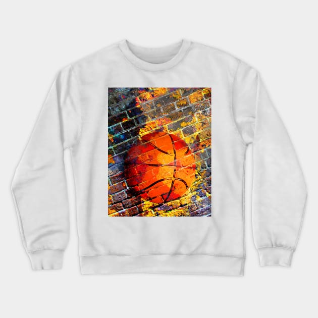 Basketball art print swoosh 105- basketball artwork Crewneck Sweatshirt by takumipark